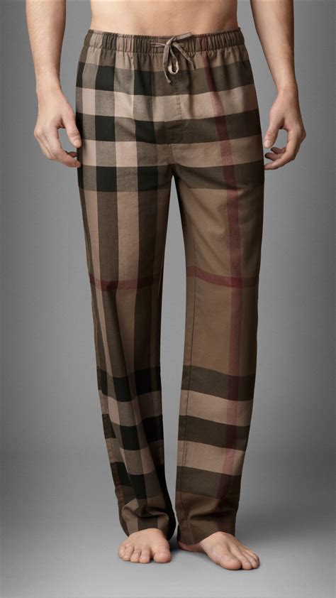 burberry check trousers for men